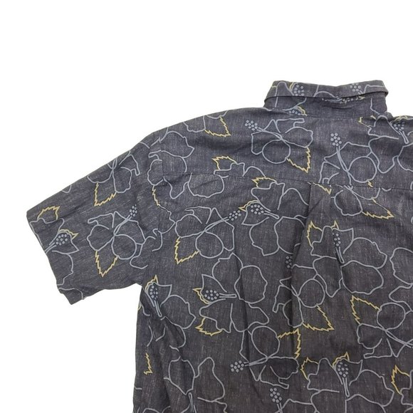 Vintage Aloha Days Hawaiian Shirt Casual Button Down Cotton Hibiscus Blue M - Picture 10 of 15